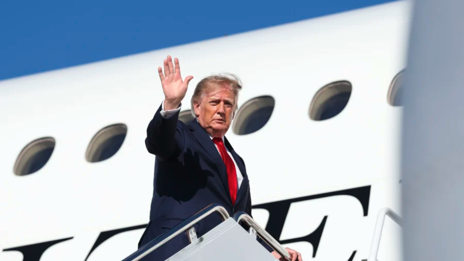 President Donald Trump waves as he boards Air Force One at Joint Base Andrews, Md., on Sept. 16, 2026. (Anna Moneymaker/Getty Images)