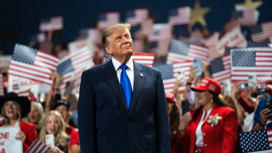 President Donald Trump arrives to speak during the 2026 Republican Midterm Convention in Dallas on Sept. 9, 2026. (Madalina Kilroy/The Epoch Times)